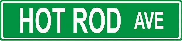 Garage Decor HOT ROD AVENUE Metal Street Sign Replica Mechanic 4"x18" Aluminum