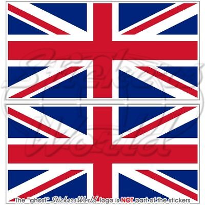 British Union Jack Bandiera Uk Regno Unito 140mm (5.5") Vinile Adesivi Decalcomanie x2