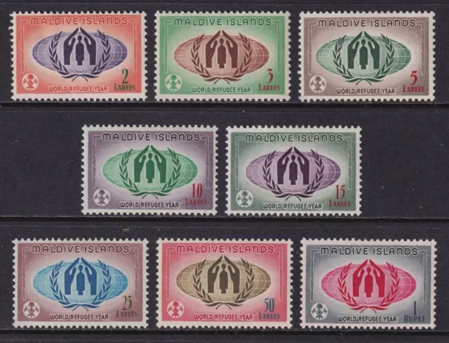 MALDIVE ISLANDS 1960 World Refugee set of 8 SG 62-69 MH/*