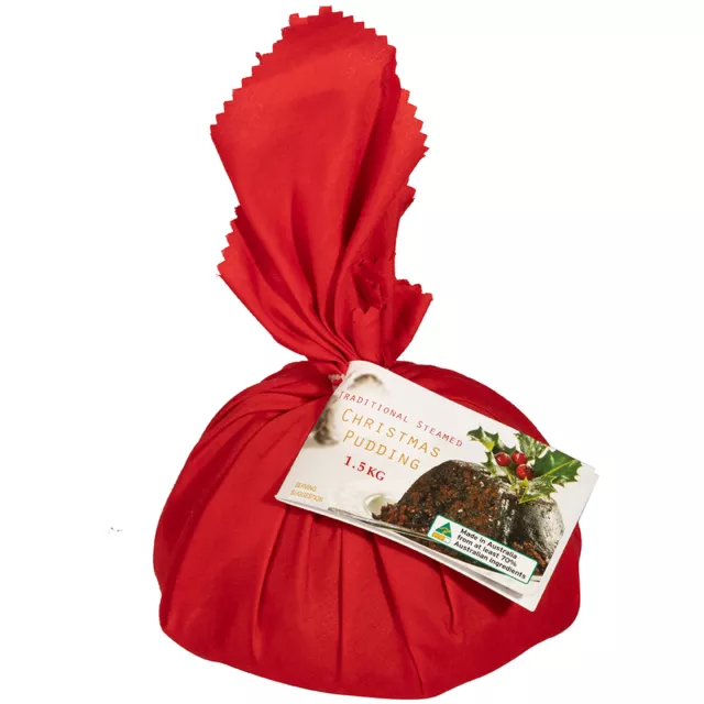 NEW Traditional Foods Steamed Christmas Pudding In Cloth 1.5kg