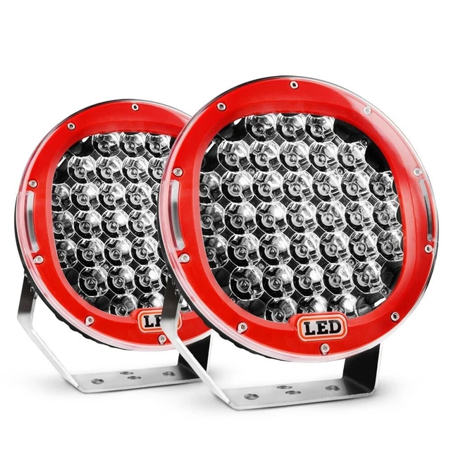 2x 9 Zoll LED Licht Bar 96W Runde Spot Fahrlicht LKW 24V Scheinwerfer Zubehör 2x 9 Zoll LED Licht Bar 96W Runde Spot Fahrlicht LKW 24V Scheinwerfer Zubehör