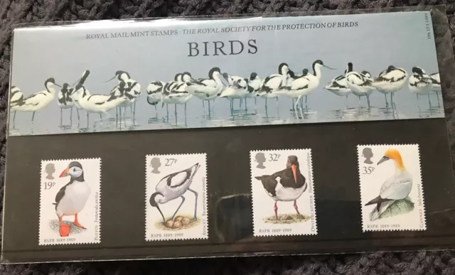 Royal Mail Presentation Pack Stamps  No 196 Birds 1989