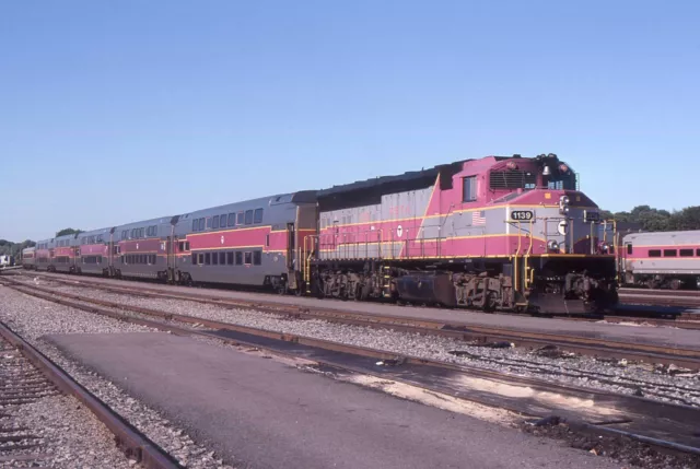 MBTA GP40MC 1139 action original kodachrome slide slides in 2008