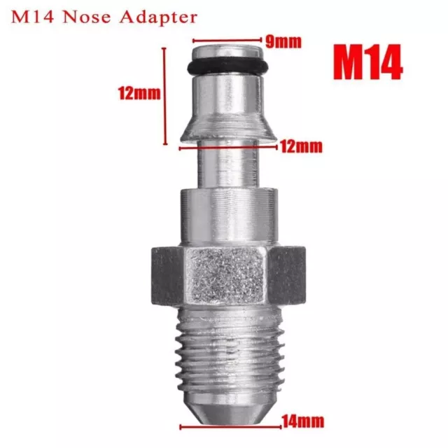 Universell Adapter Schlauchadapter Auf M14/M22 Schnellspanner Silberfarben