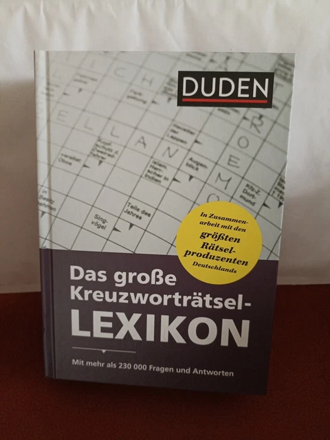 DUDEN DAS große KreuzworträtselLexikon Rätsel Lexikon Hardcover
