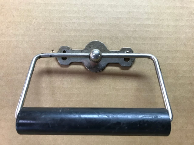 Antique S STENAU & Co Nickel Brass Toilet Paper Holder VTG Plumbing Old 1518-22B 3