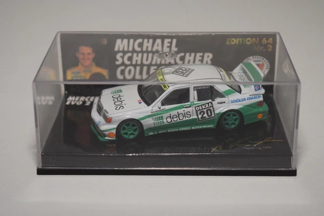 V 1:64 Minichamps Michael Schumacher Mercedes Benz Evo 2 190 Debis 1991 Mib Rare