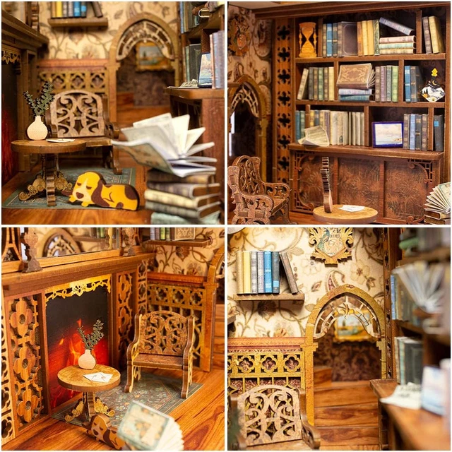 DIY Book Nook Dolls House Kit Puzzle Jouets Miniature Mobilier DIY Book Nook Dolls House Kit Puzzle Jouets Miniature Mobilier