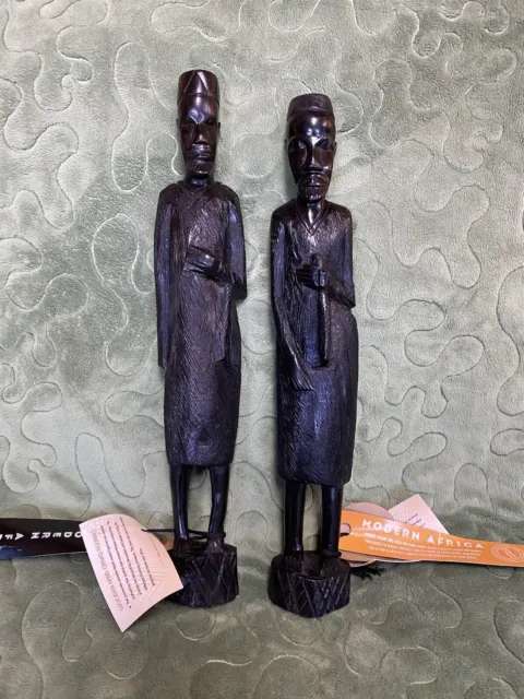 Modern Africa Jacaranda Hand Carved Wooden Statues - Kenya