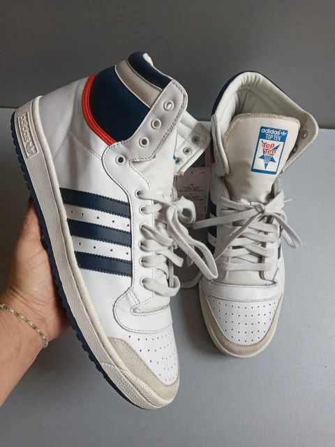 Adidas Top Ten Hi 40th Anniversary white navy sneakers uk 14 eur 50