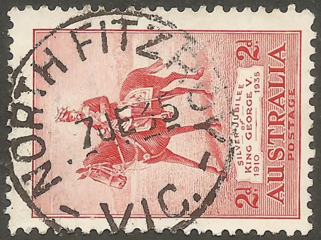 VICTORIA POSTMARK: NORTH FITZROY on 2d KGV Jubilee (1935)