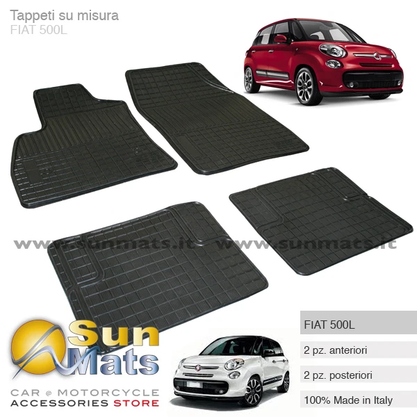 Kit Tappetini Auto SOLO ANTERIORI 2pz compatibili con Fiat Panda