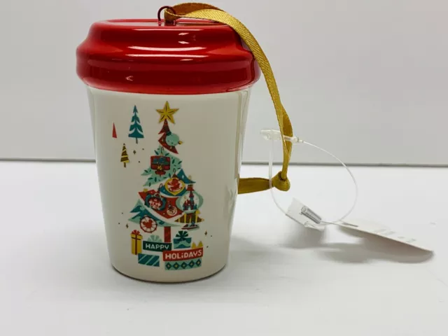 Disney Parks Disneyland Starbucks Happy Holidays Christmas Ornament New