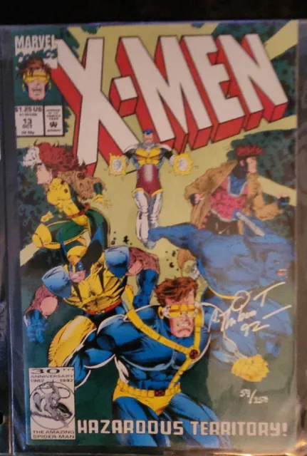 X-Men #13 Signed by Art Thibert Marvel COA 59/250 Hazerdous Territory