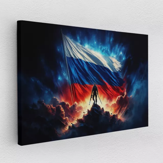 Leinwandbild Poster Acryl Glas Pop-Art Russland Flagge Russia Moskau Land