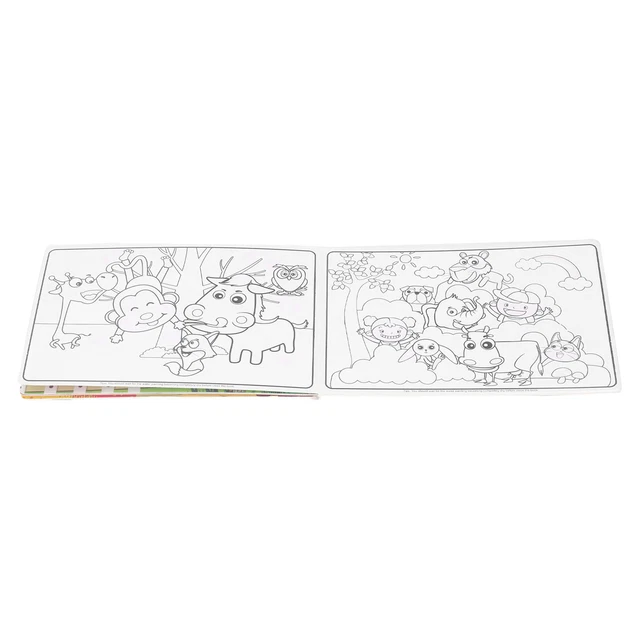 Tappetino Da Disegno Ad Acqua Per Bambini 44x32 Cm Con 2 Penne Magiche E Stampini – Gioco Da Colorare Riutilizzabile, Senza Macchie, Regalo Creativo