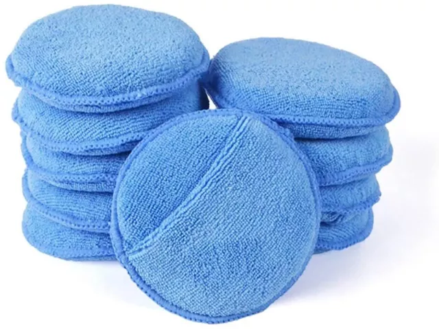 10PCS Microfiber Wax Applicator Ultra-Soft Microfiber Foam Sponge for Car Wax