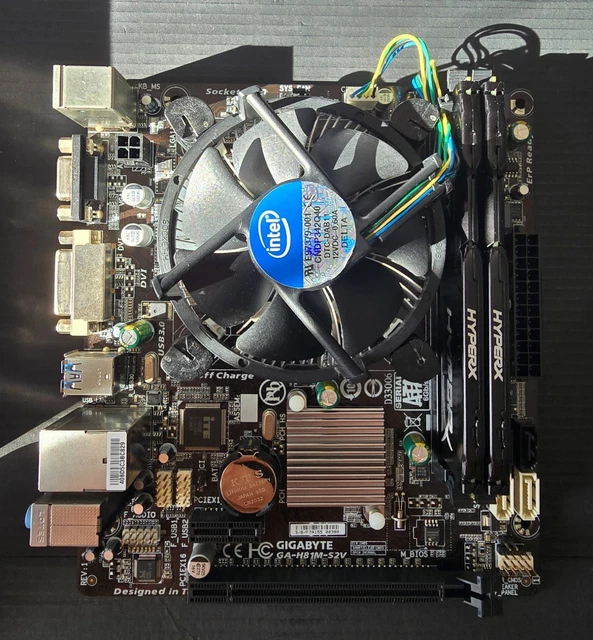 GIGABYTE GA-H81M-S2V SOCKET 1150 Motherboard &CPU i-5 4690K and 16Gb ...