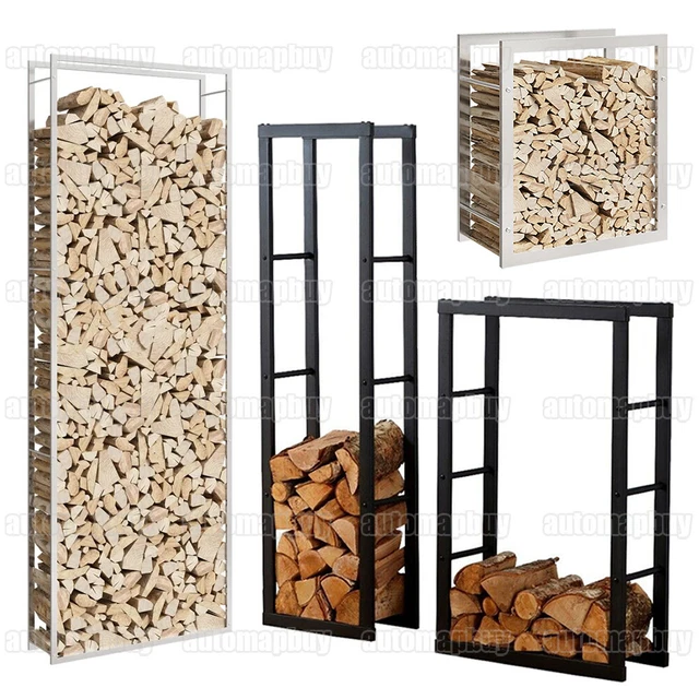 KAMINHOLZREGAL BRENNHOLZREGAL STAHL Feuerholzregal Kaminholzablage ...