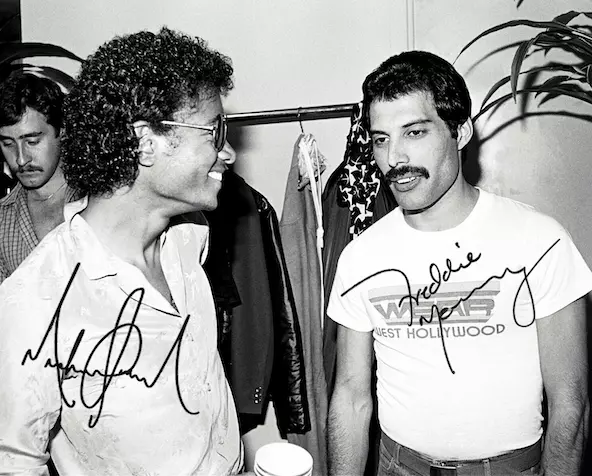 Freddie Mercury & Michael Jackson Queen Signed Autographed Reprint 8X10 Photo