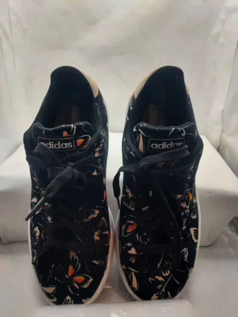 Womens Size 7 Adidas Black with Butterflies HWI 28Y001