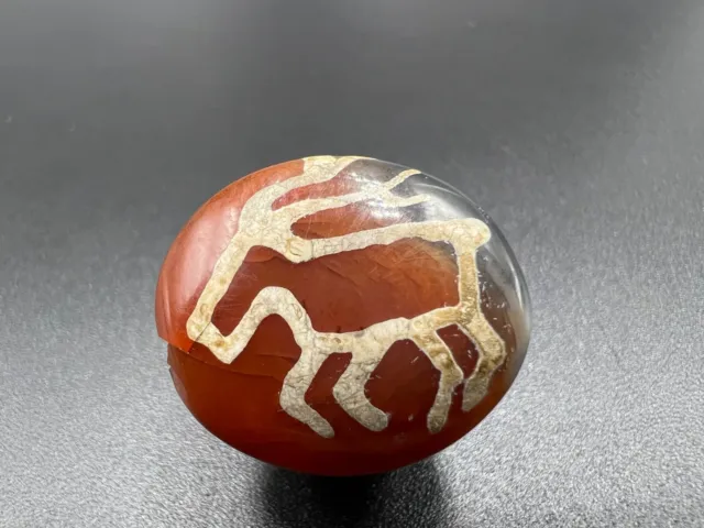 Burmese South East Asian Antique Pyu Pagan Etched Carnelian Agate Stone Bead 3