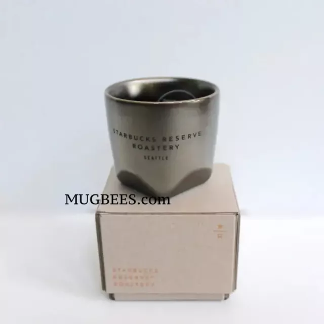 Starbucks Reserve Roastery Seattle Bevel Dark Bronze Ceramic Demi Mug Cup 3 oz