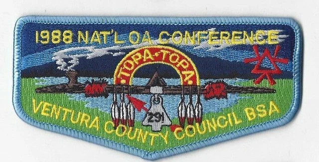 OA Lodge 291 Topa Topa Flap 1988 NOAC Blue Bdr. Ventura County Council