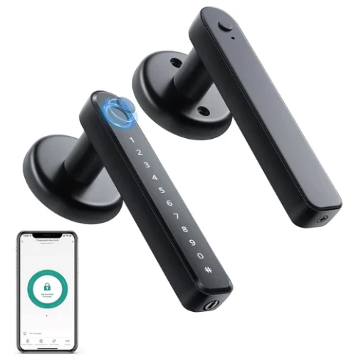 Serrure de porte intelligente connectée à empreinte digitale USB IOS Android LED