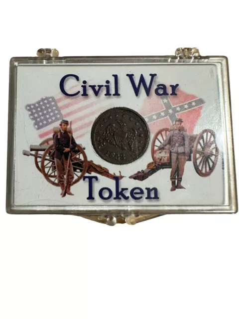 1863 Hillsdale Michigan Civil War Token A Gleason Die Sinker In Case