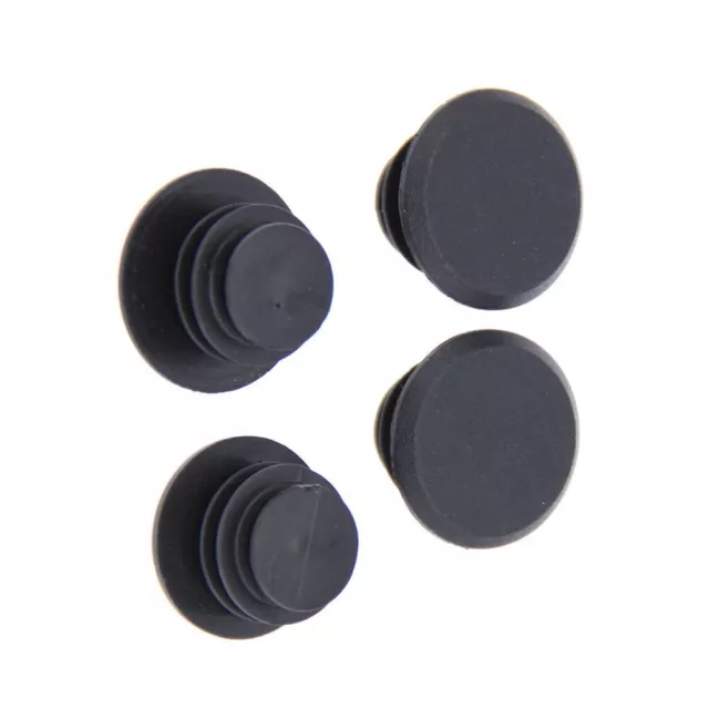 2 x PAIRs HANDLEBAR BAR END PLUGS CAPS BUNGS PUSH FIT BLACK 22mm ATB MTB Vs3