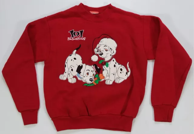 Rare Vintage DISNEY 101 Dalmatians Crewneck Sweatshirt 90s Film Promo Youth Kids