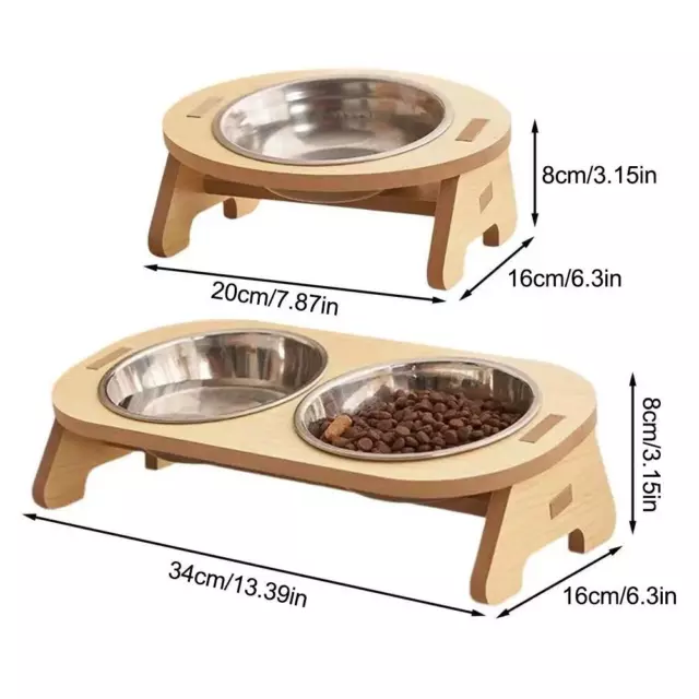 Pet Feeder Single/Double Cat Food Bowl with Anti-Knockover Design P1P2 3