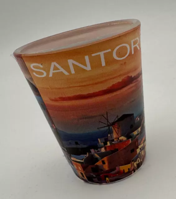 Santorini Griechenland Schnaps Glas Shoot Glas Urlaub Souvenir Ouzo