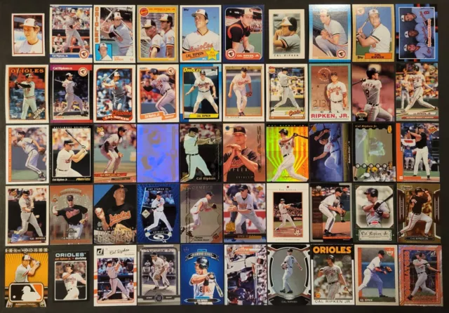 Lot of 50 Different CAL RIPKEN JR Baseball Cards HOF 1983-2023 BB3265