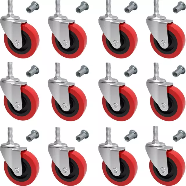 12 Pack Creeper Wheels 2.5 Inch Heavy Duty Swivel Caster Wheel Creeper Service