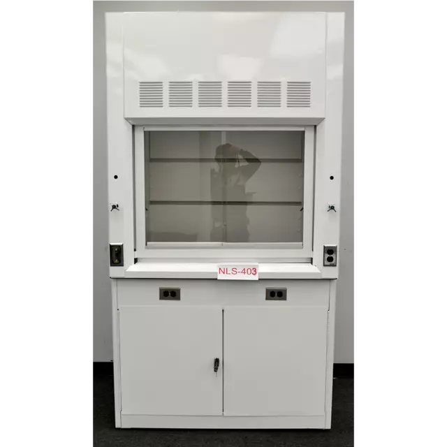 4' LABORATORY CHEMICAL Bench Fume Hood w/ Valves / Outlet / Storage ...