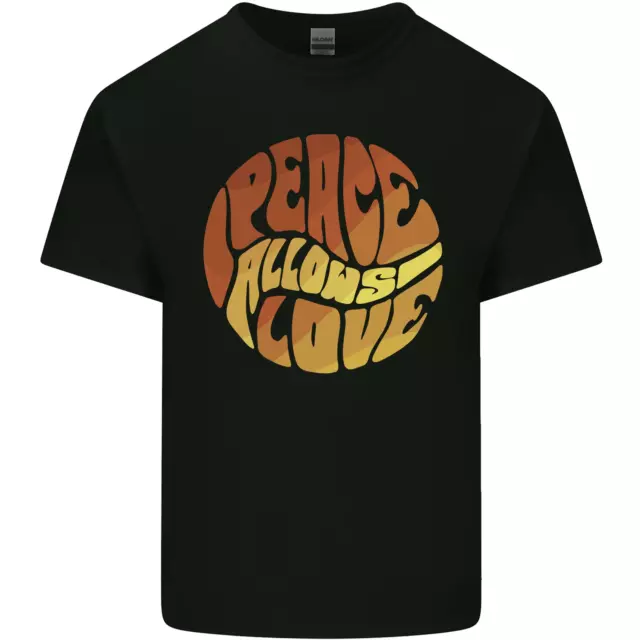 Peace Allows Love Quote Hippie Mens Cotton T-Shirt Tee Top