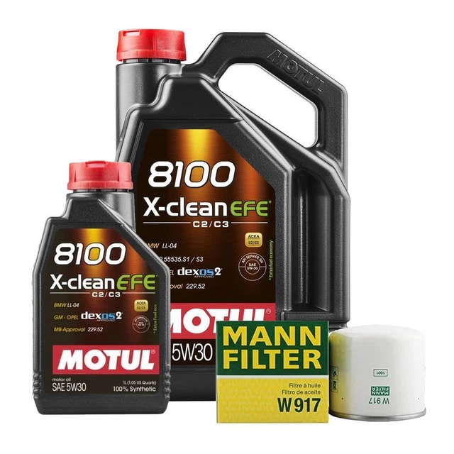MOTUL + OEM Engine Oil Change Kit (5W30) (6 Liter) (XCLEAN EFE 8100
