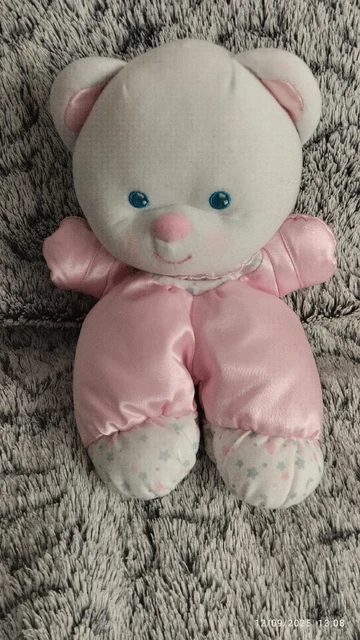 Doudou marionnette lapin écru rose HISTOIRE D'OURS