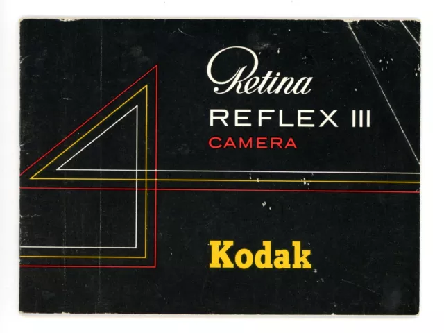 Kamera Bedienungsanleitung KODAK RETINA REFLEX III User Manual Anleitung Y2514