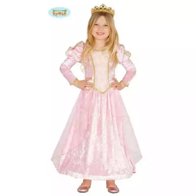 Guirca Costume da Principessa Rosa Vestito Abito per Bimba Bambina in Velluto