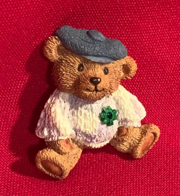 Boyds Bears,Bearwear,Pin,Brooch,Jewelry,Shamrock,St.Patrick’s Day,Irish,Vintage