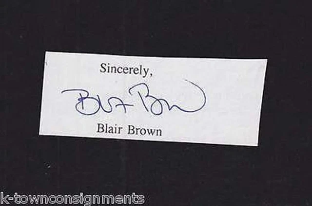 Blair Brown Shakespearean Actress Original Autograph Signature Clipping