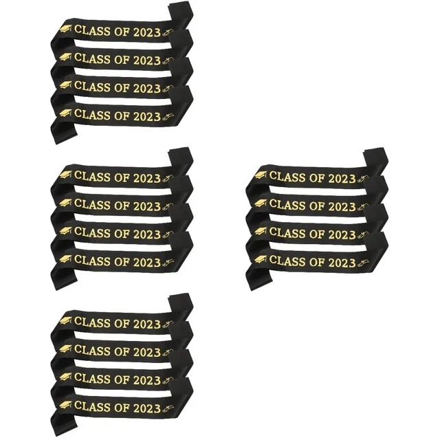 16 piezas de suministros de fiesta de graduado 2023 correas de bronceado faja de graduado