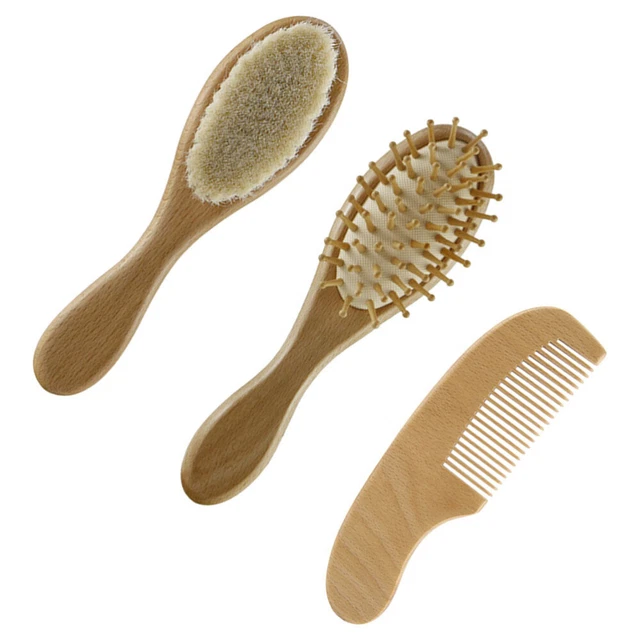 1 Set Newborn Hair Brush Wool Brush Newborn Comb for Baby Newborn  Toddler Kid