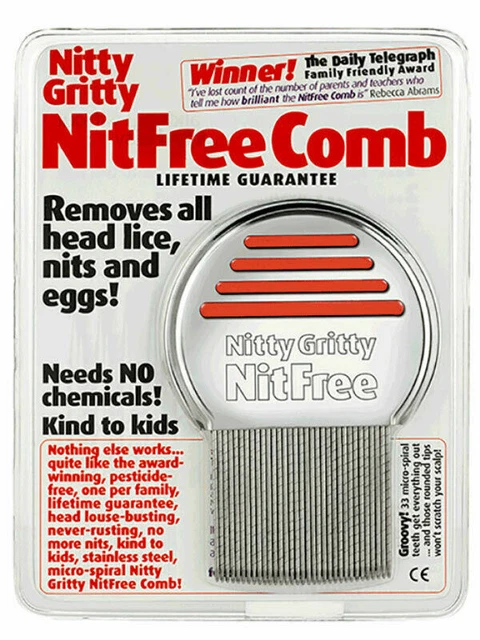 Nitty Gritty Nit Comb Head Lice Eggs Detection Removal