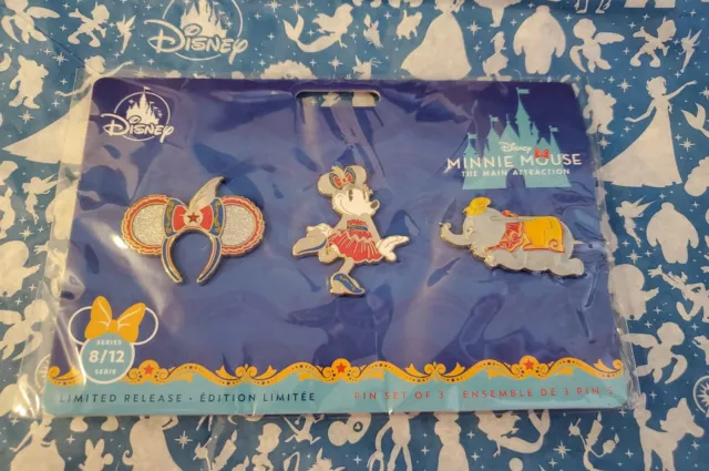 NEW Disney Parks Minnie Mouse the Main Attraction MMMA Dumbo Pin Set