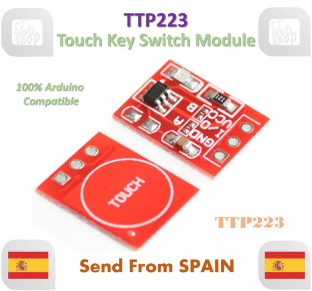 TTP223 Touch Key Switch Sensor Module Touch Button Capacitive Switches