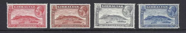 Gibraltar 1931-3 KGV Rock Von Gibraltar ( Sg 110-113) F/VF MH